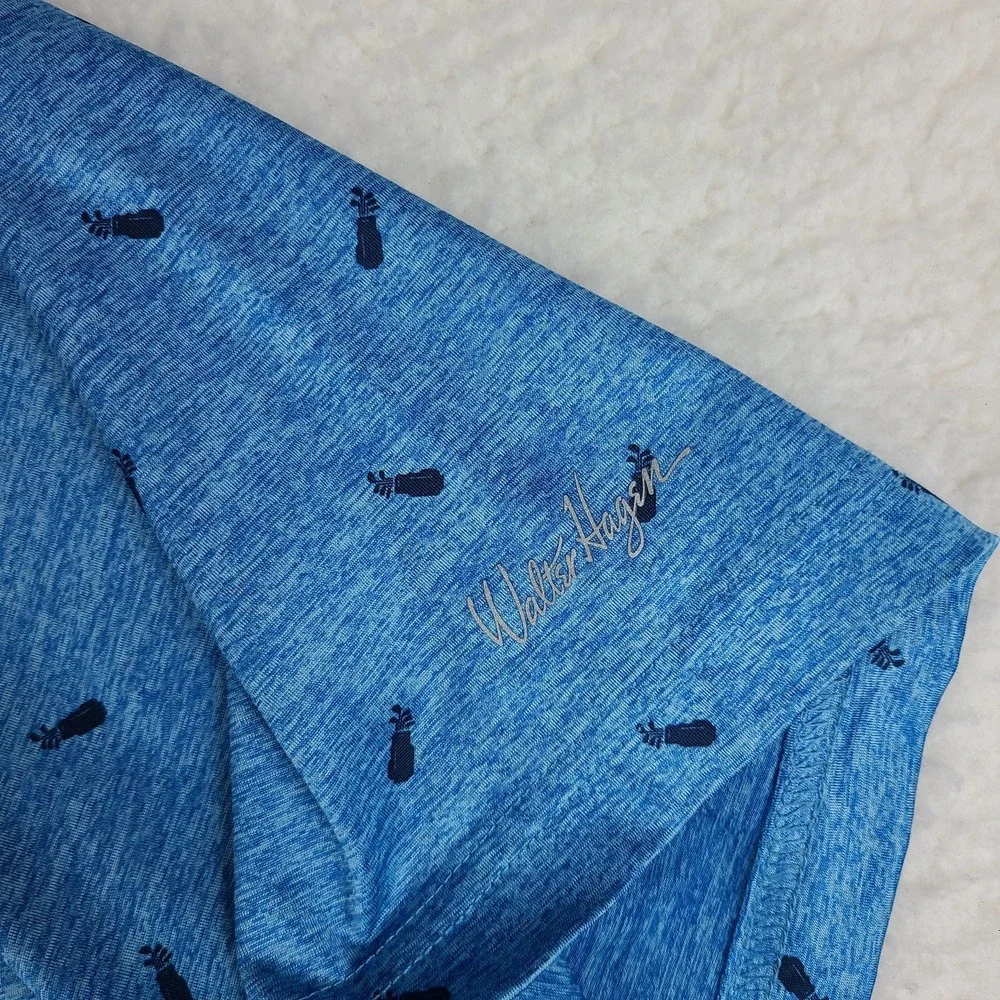 Walter Hagen Polo Shirt Mens 2XL XXL Blue Performance Majors 11 Golf